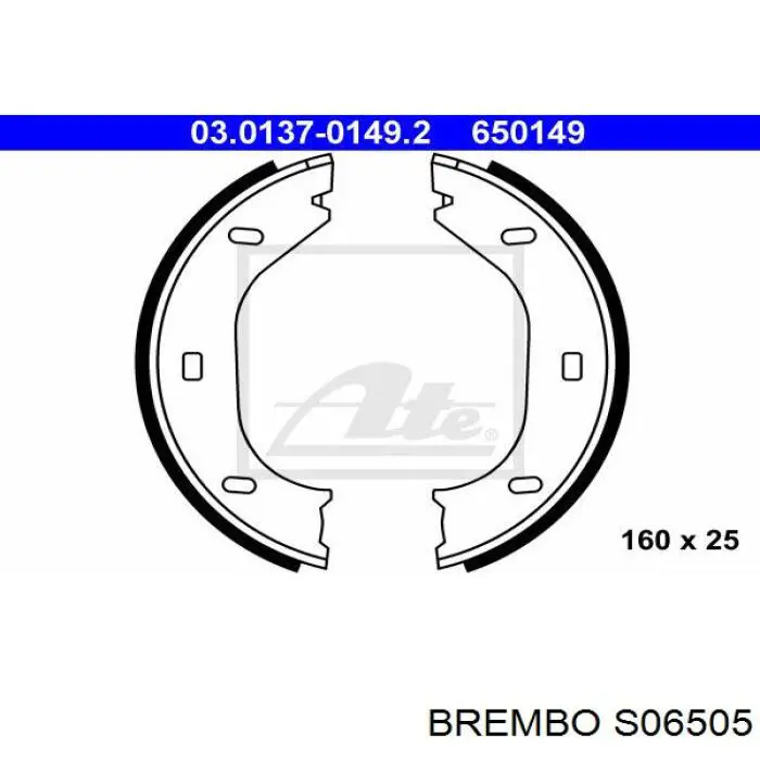 Гальма робочі задні ножні і гальмівні барабани Brembo S06505