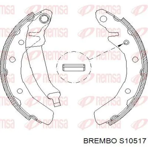 S10517 Brembo Колодки гальмівні задні, барабанні