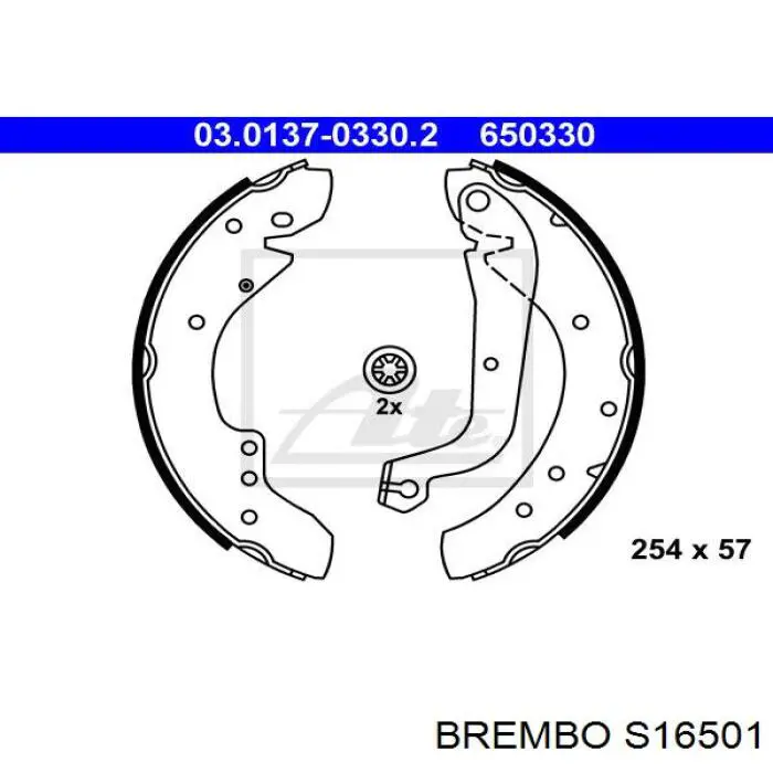 Колодки гальмові задні, барабанні S16501 Brembo