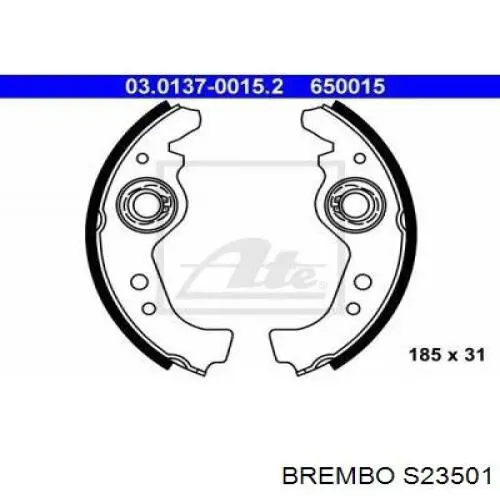 Колодки гальмові задні, барабанні S23501 Brembo