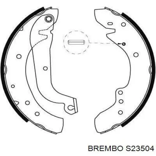 S23504 Brembo колодки гальмові задні, барабанні