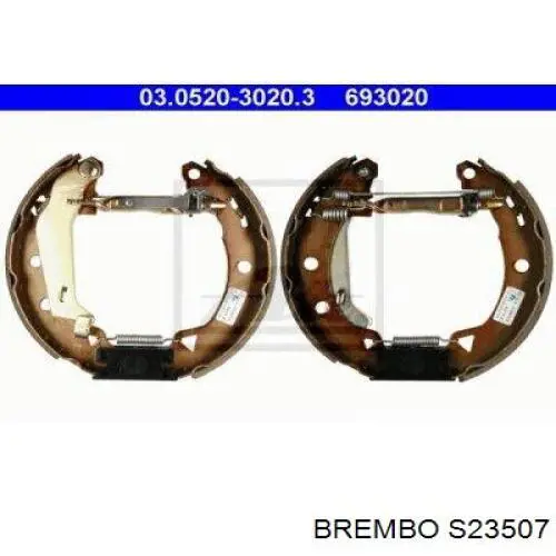 Гальма робочі задні ножні і гальмівні барабани Brembo S23507