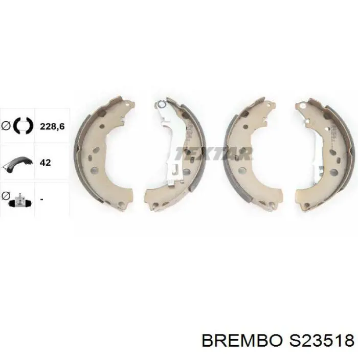 Колодки гальмові задні, барабанні S23518 Brembo