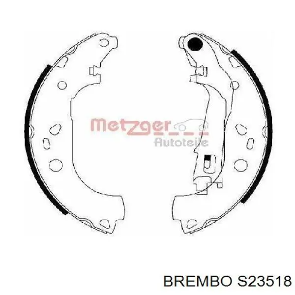 S23518 Brembo Колодки гальмівні задні, барабанні