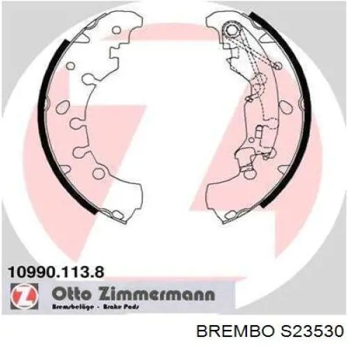S23530 Brembo колодки гальмові задні, барабанні