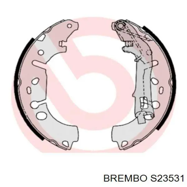 Колодки гальмові задні, барабанні S23531 Brembo