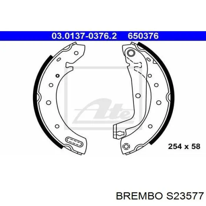 Колодки гальмові задні, барабанні S23577 Brembo