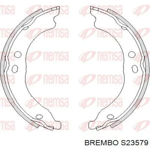S23579 Brembo Гальмівні колодки ручника