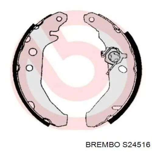 S24516 Brembo колодки гальмові задні, барабанні