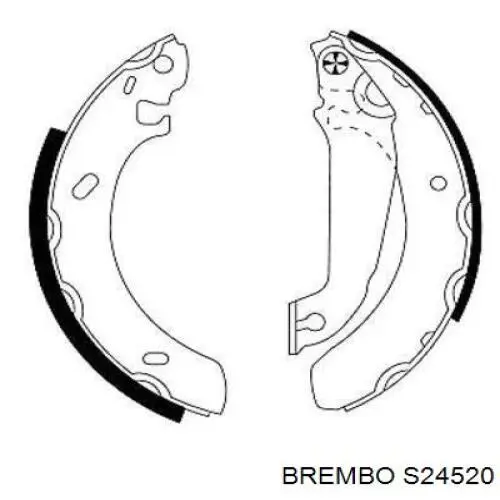 Колодки гальмові задні, барабанні Brembo S24520 ціна, від 16.80 USD