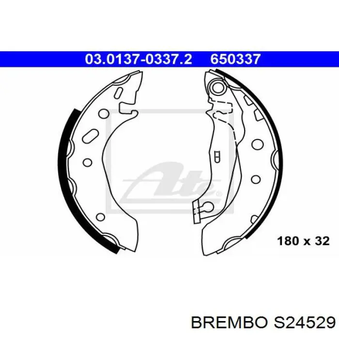 S24529 Brembo Колодки гальмівні задні, барабанні