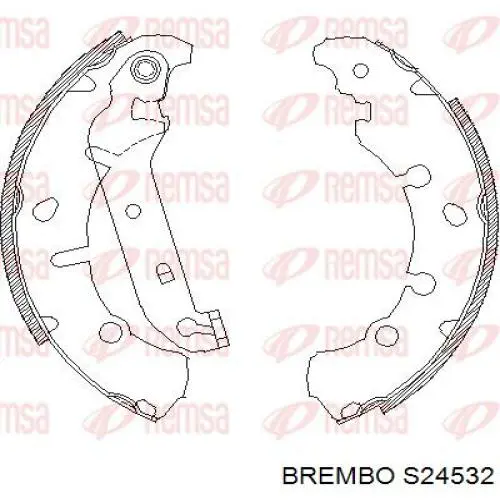 Купити S24532 Brembo Колодки гальмові задні, барабанні