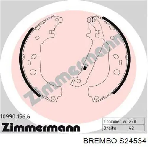 Гальма робочі задні ножні і гальмівні барабани Brembo S24534