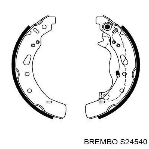 Купити S24540 Brembo Колодки гальмові задні, барабанні