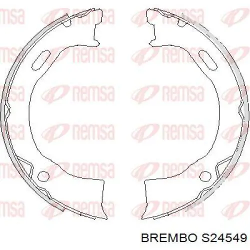 Колодки ручника/стоянкового гальма S24549 Brembo