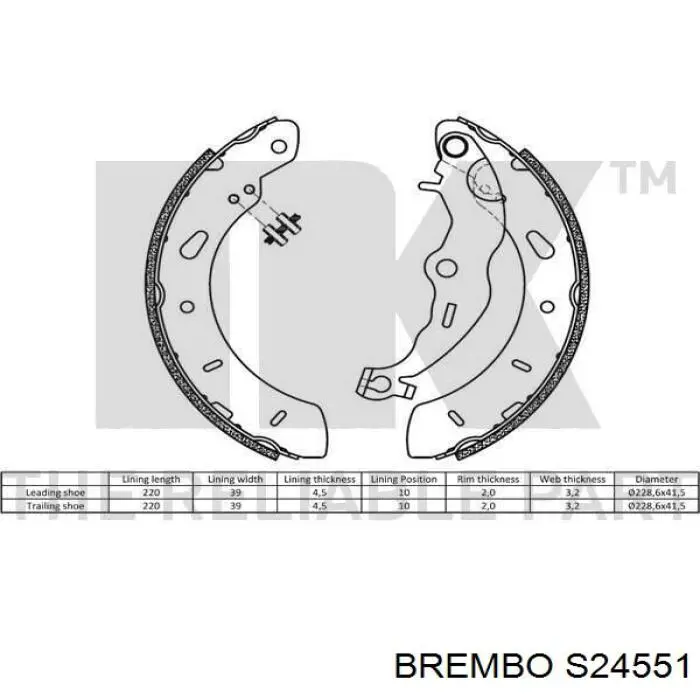 Гальма робочі задні ножні і гальмівні барабани Brembo S24551