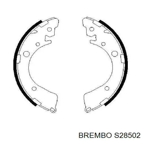 S28502 Brembo колодки гальмові задні, барабанні