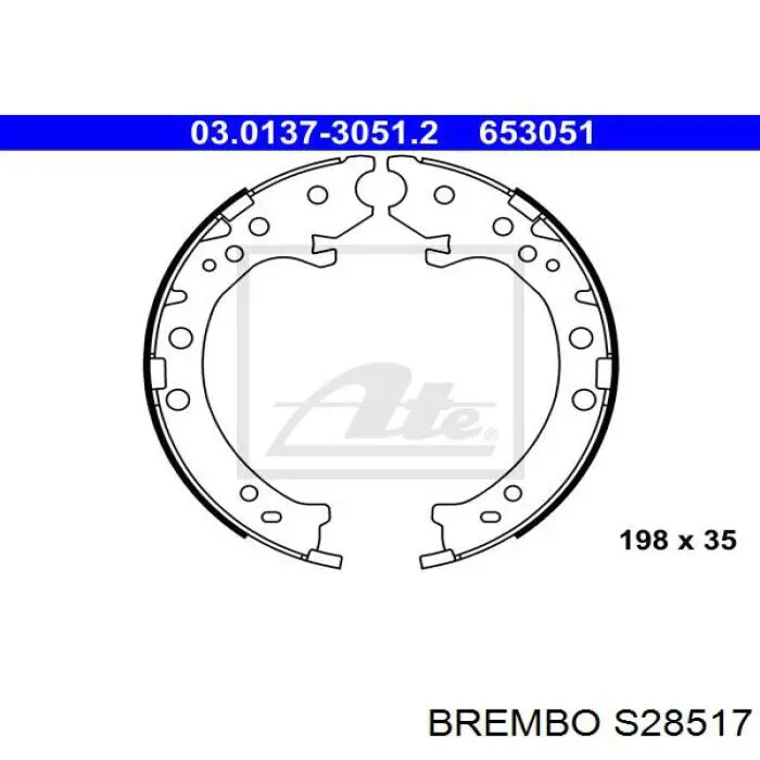 Колодки ручника / стоянкового гальма Brembo S28517 ціна, від 26.05 USD