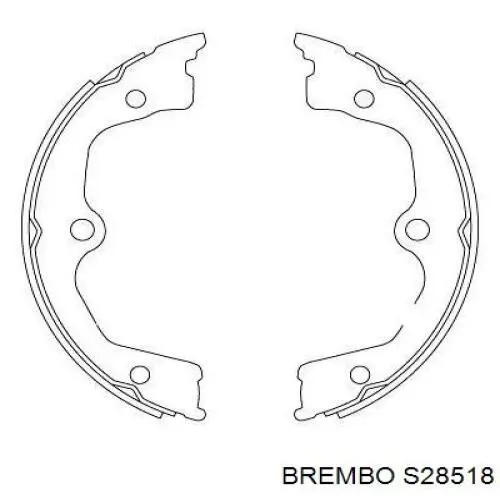 Колодки ручника / стоянкового гальма Brembo S28518 ціна, від 35.73 USD