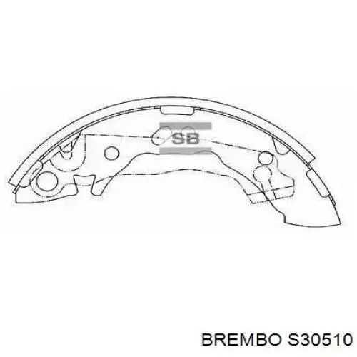 Купити S30510 Brembo Колодки гальмові задні, барабанні