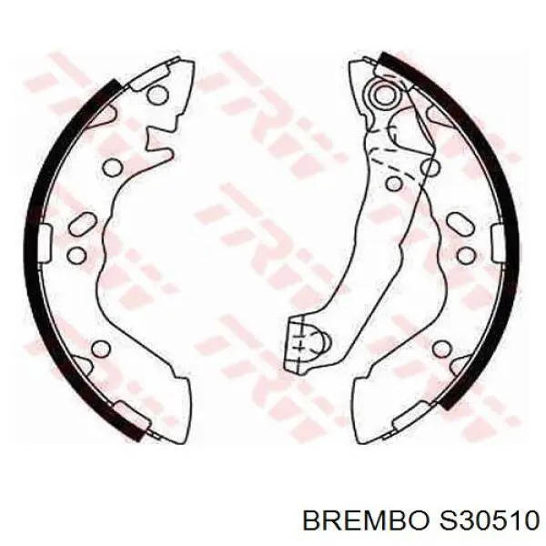 Колодки гальмові задні, барабанні S30510 Brembo