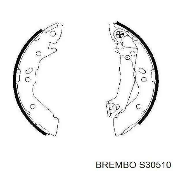 Гальма робочі задні ножні і гальмівні барабани Brembo S30510