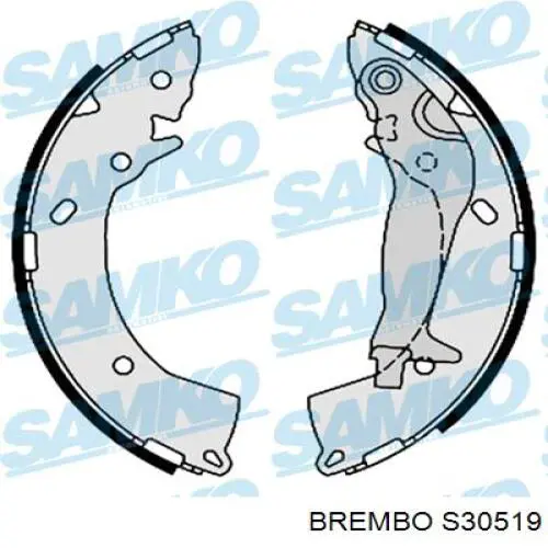 S30519 Brembo Колодки гальмівні задні, барабанні