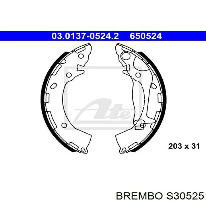 Колодки гальмові задні, барабанні S30525 Brembo