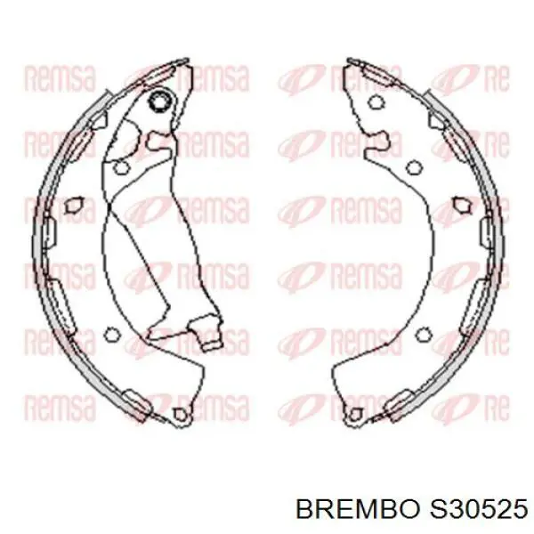 S30525 Brembo Колодки гальмівні задні, барабанні