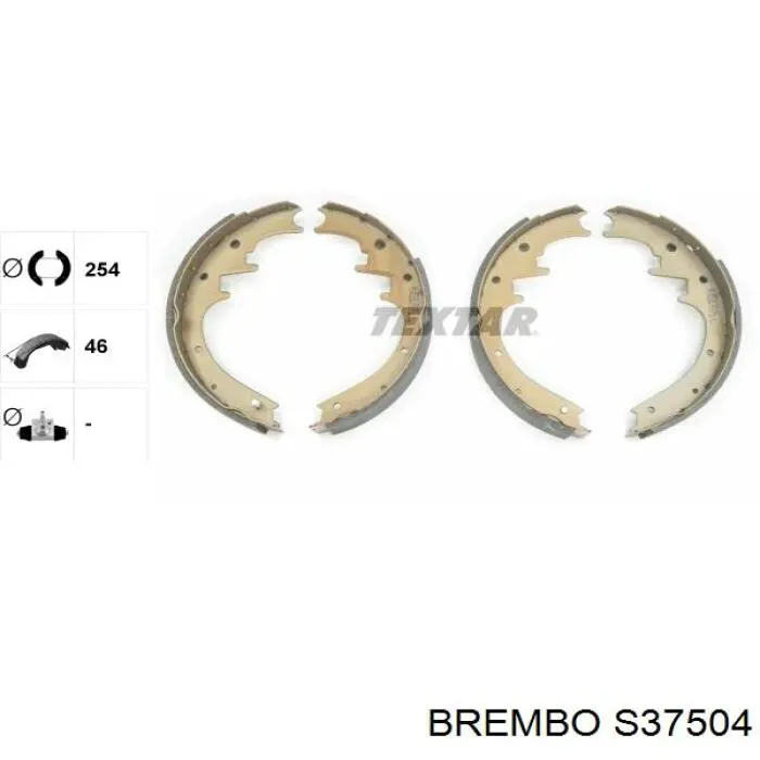 Колодки гальмові задні, барабанні S37504 Brembo