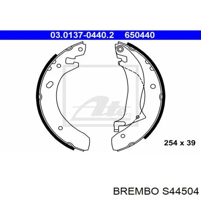 Колодки гальмові задні, барабанні Brembo S44504 ціна, від 27.26 USD
