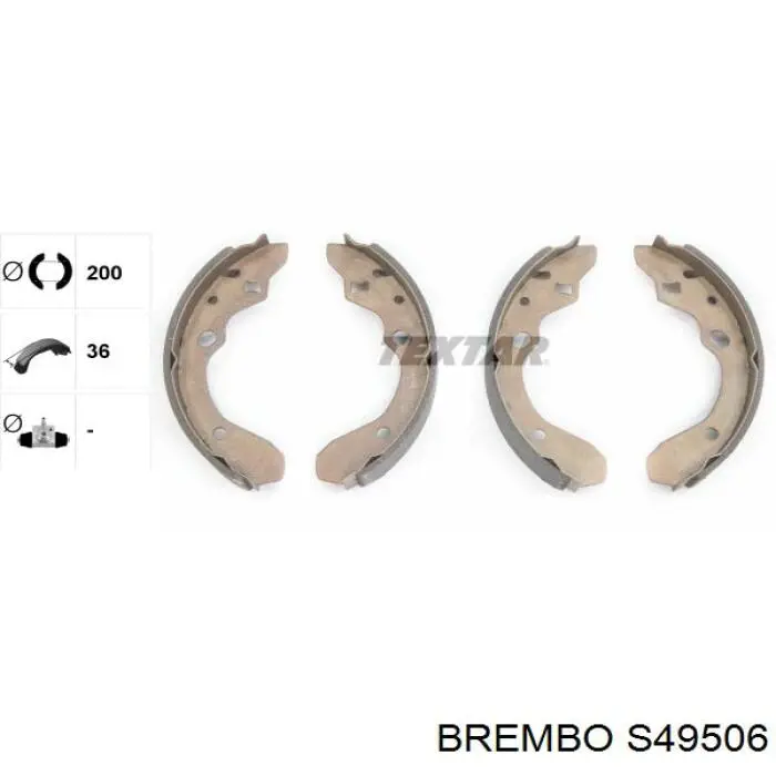 S49506 Brembo колодки гальмові задні, барабанні