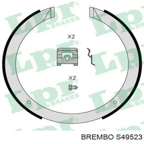 Колодки ручника/стоянкового гальма S49523 Brembo