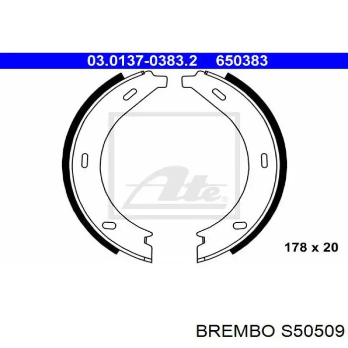 S50509 Brembo Гальмівні колодки ручника