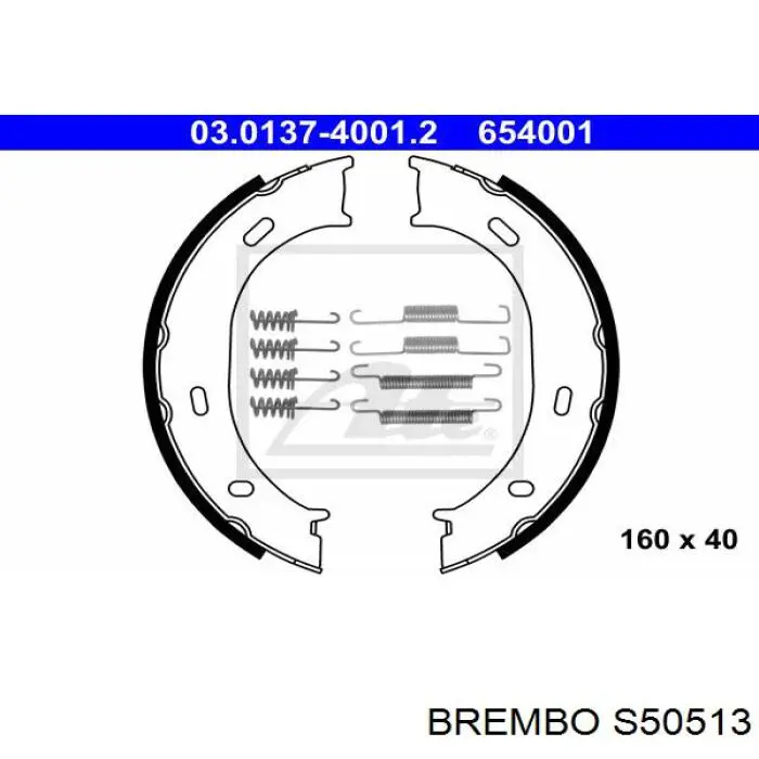 S50513 Brembo Гальмівні колодки ручника