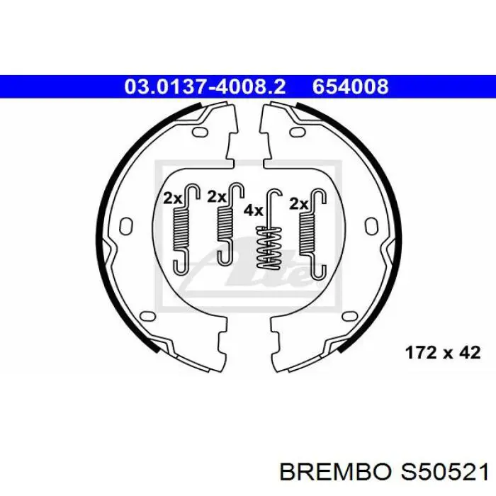 Колодки ручника S50521 Brembo