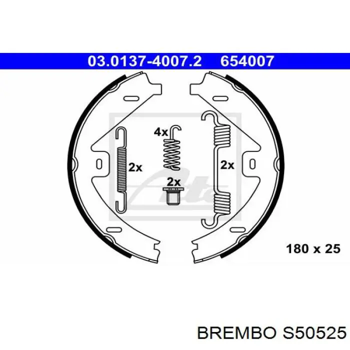 Колодки ручника S50525 Brembo
