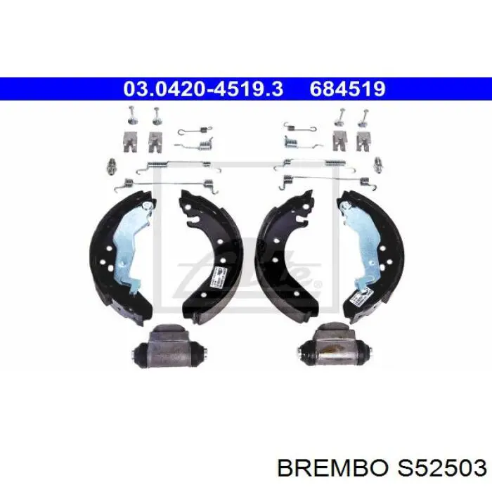 Колодки гальмові задні, барабанні Brembo S52503 ціна, від 25.41 USD