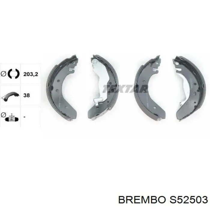 Колодки гальмові задні, барабанні S52503 Brembo