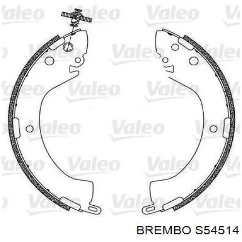 Колодки гальмові задні, барабанні S54514 Brembo