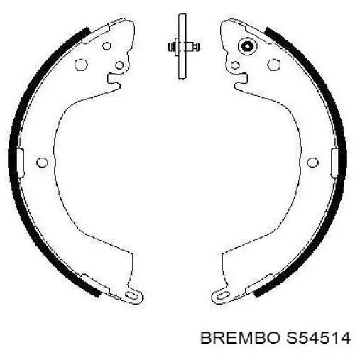 Колодки гальмові задні, барабанні S54514 Brembo