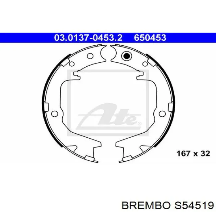 Колодки гальмові задні, барабанні S54519 Brembo