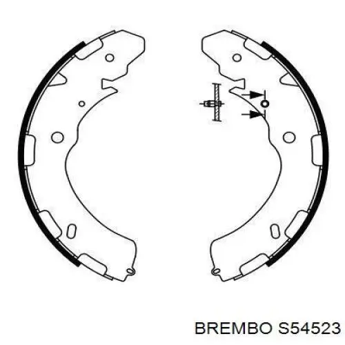 Колодки гальмові задні, барабанні S54523 Brembo