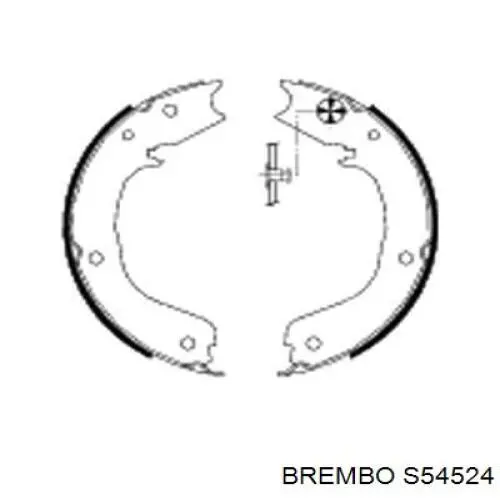 Колодки стоянкового гальма Brembo S54524