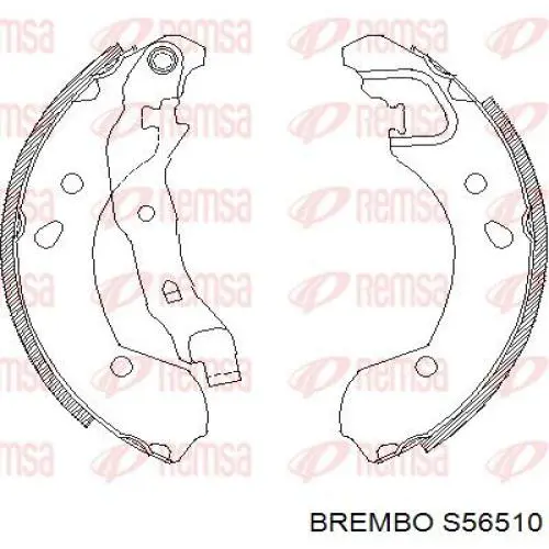 Гальма робочі задні ножні і гальмівні барабани Brembo S56510