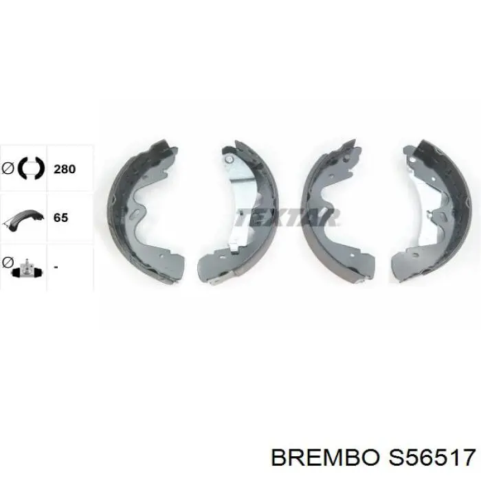 Купити S56517 Brembo Колодки гальмові задні, барабанні