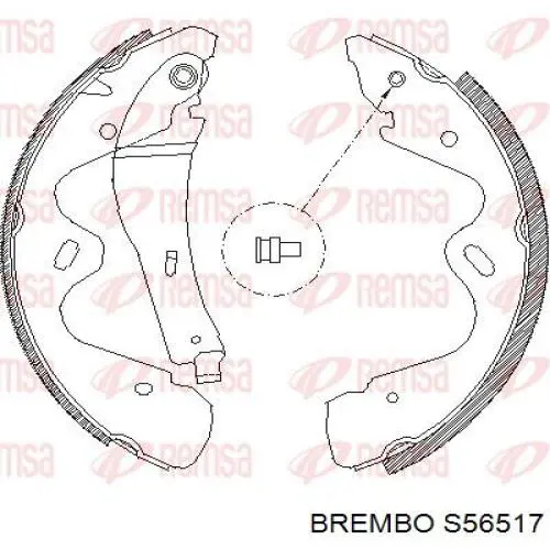 Колодки гальмові задні, барабанні S56517 Brembo