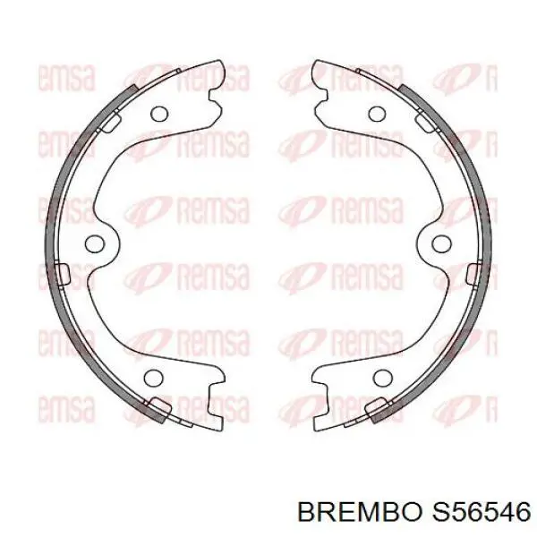 Колодки ручника / стоянкового гальма Brembo S56546 ціна, від 26.29 USD