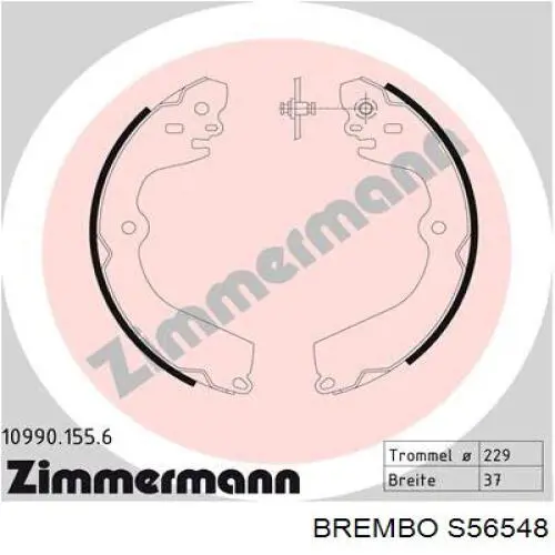 Гальма робочі задні ножні і гальмівні барабани Brembo S56548