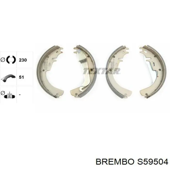 Колодки гальмові задні, барабанні S59504 Brembo